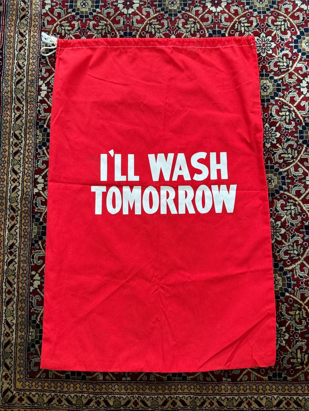 Bright Red Drawstring Laundry/Storage Bag